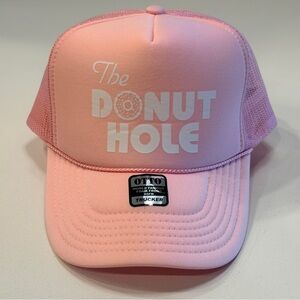 The Donut Hole OTTO Trucker Hat Pink Foam Front Mesh OSFA Snapback Cap - EUC